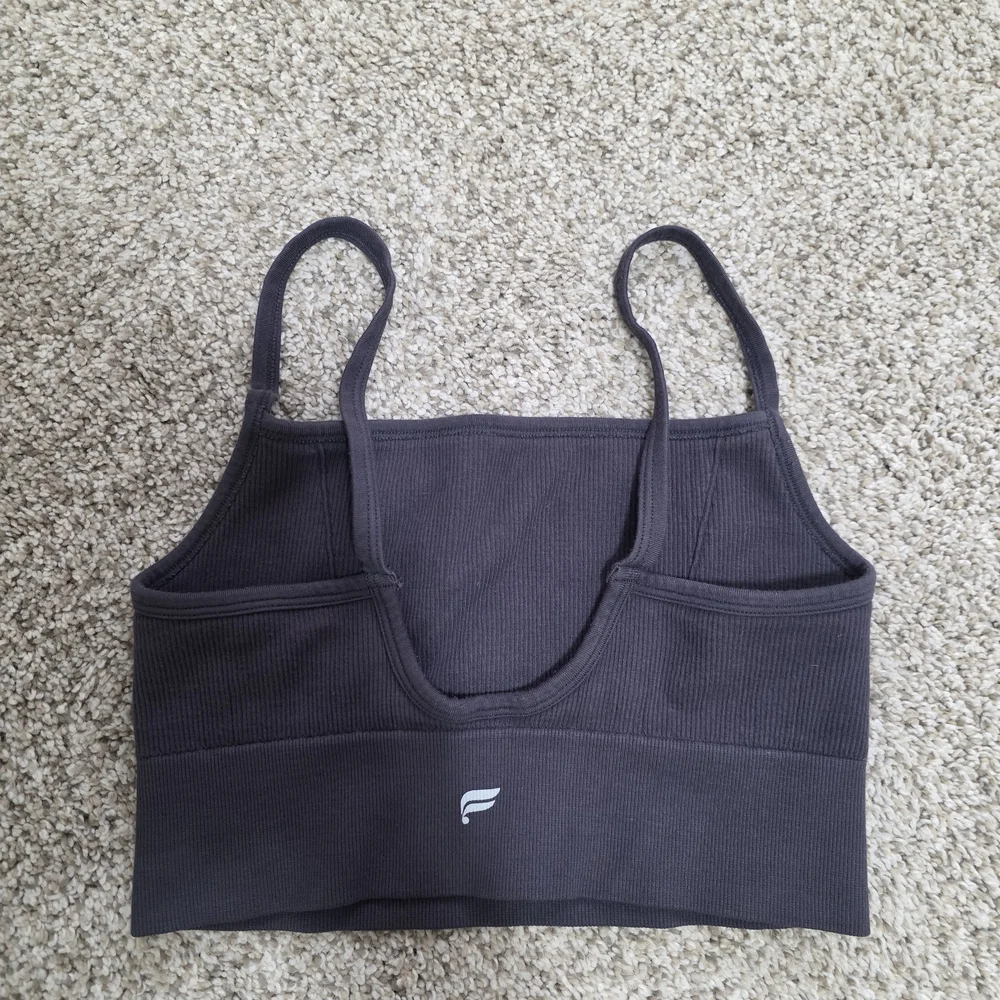 Fabletics Gray Ribbed Bra - Picture 2 of 3